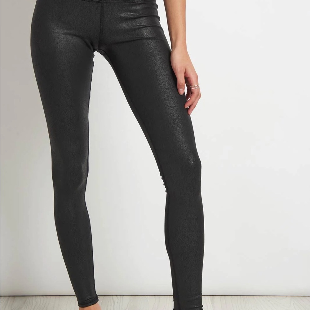 ALO Yoga FAUX LEATHER AIRBRUSH HIGH-WAIST LEGGING